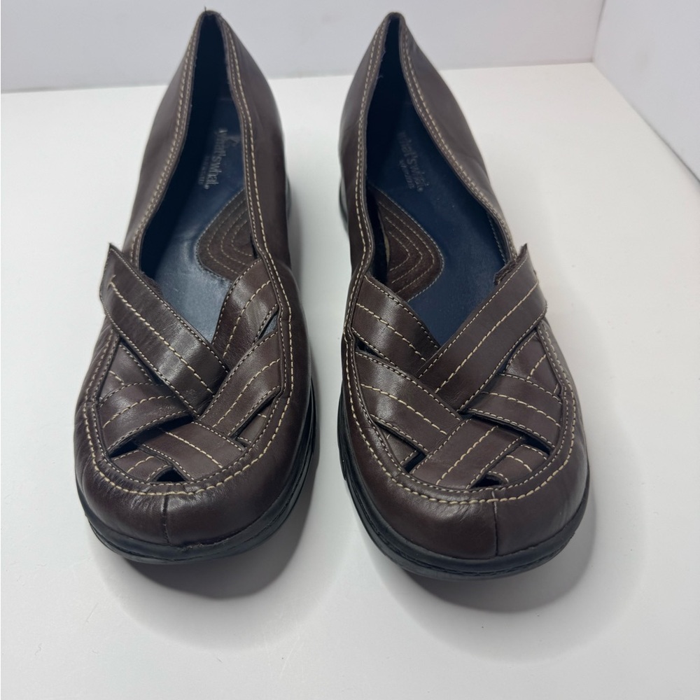 Aerosoles 'What's What' Brown Leather Women's Loafers Size 9.5M